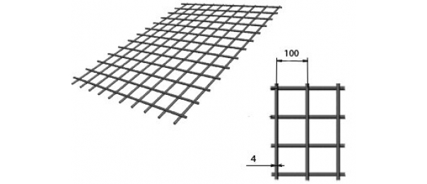 Сетка сварная (дорожная) 100х100х4мм 1,5х2м купить с доставкой в Чулки-Соколово
