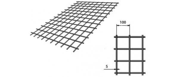 Сетка сварная (дорожная) 100х100х5мм 1,5х2м купить с доставкой в Чулки-Соколово