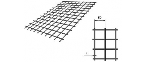 Сетка сварная (дорожная) 50х50х4мм 1х2м купить с доставкой в Чулки-Соколово